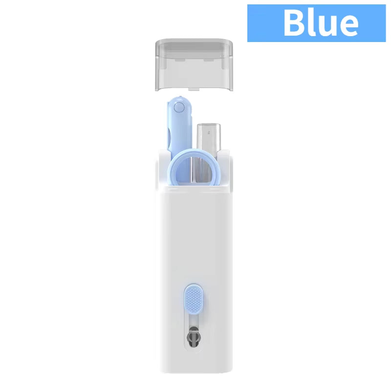 7-in-1 Comprehensive Computer Cleaning Kit: Keyboard Brush, Screen Cleaning Spray, Earphone Cleaning Pen, and Keycap Puller