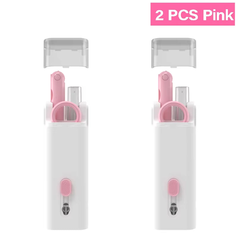 7-in-1 Comprehensive Computer Cleaning Kit: Keyboard Brush, Screen Cleaning Spray, Earphone Cleaning Pen, and Keycap Puller