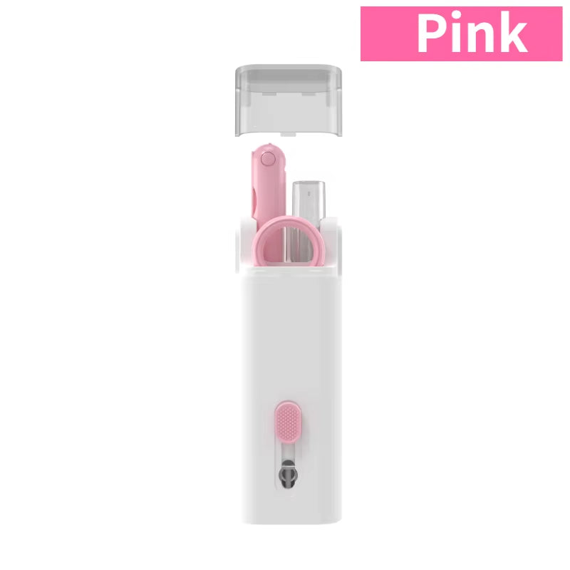 7-in-1 Comprehensive Computer Cleaning Kit: Keyboard Brush, Screen Cleaning Spray, Earphone Cleaning Pen, and Keycap Puller